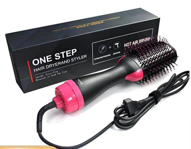 Brosse Séchoir 2 en 1 – Sèche-Cheveux & Lisseur One Step Hot Air Brush, Coiffure Rapide Cameroun