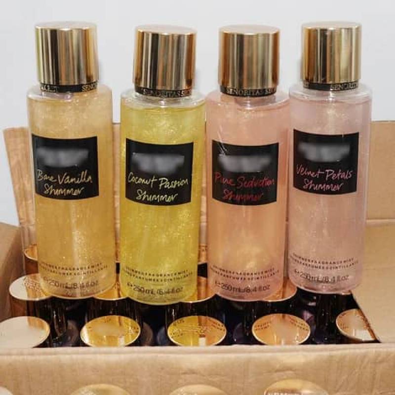 Brume Parfumée Scintillante Femme – Body Mist Shimmer (Vanille, Coco, Rose, Floral)